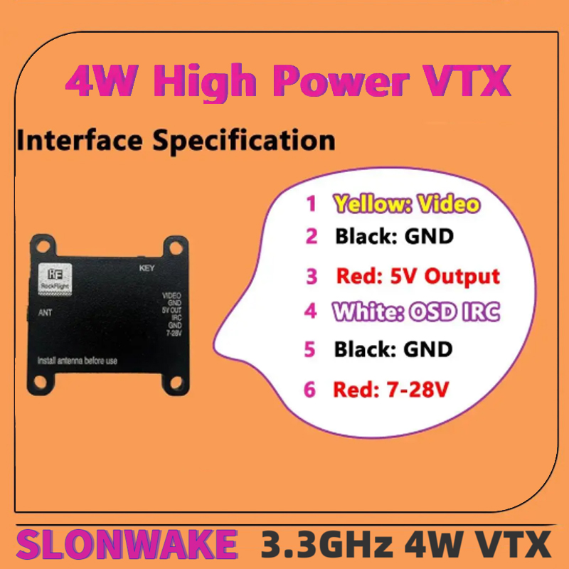 SLONWAKE FPV 3.3G 16CH 4000mW  - Fpv Drone Vtx review and price