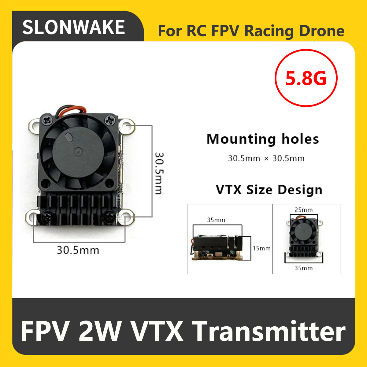 SLONWAKE 5.8G 2000mW FPV VTX T - Fpv Drone Vtx review and price