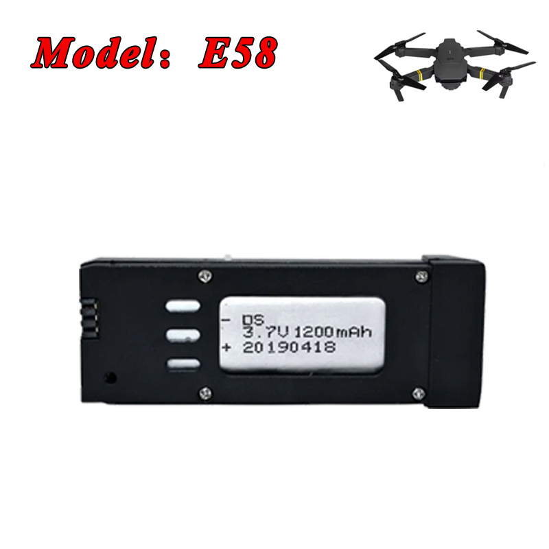 3.7V 1200mAh 1800mAh Lipo Batt - Eachine Drone E58 review and price